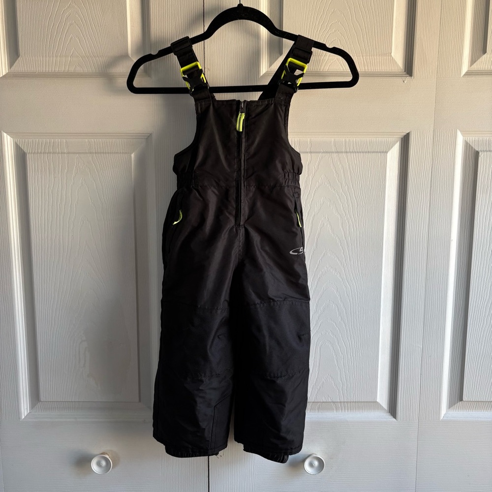 Kids Champion Black Green unisex 2T Snow Bib Overalls Snow‎ Suit Pants Winter